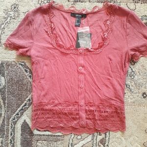 NWT Forever 21 Short Sleeve Knit Shirt